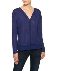 Sanctuary Hanna Split Neck Knit Top