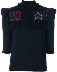 Valentino Heart And Star Bib Knitted Top