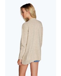 Boohoo Stacey Cable Knit Button Cardigan