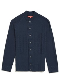 Jackthreads Cable Knit Cardigan