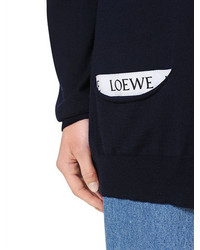 Loewe Logo Details Wool Knit Cardigan