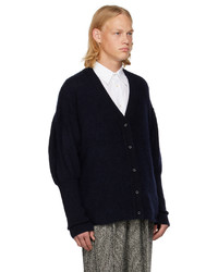 Rito Structure Navy Puff Sleeve Cardigan