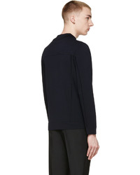 Neil Barrett Navy Stretch Knit Cardigan