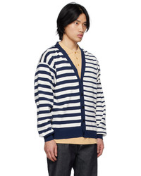 Kenzo Navy White Paris Nautical Stripes Cardigan