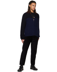 Ps By Paul Smith Navy Zip Cardigan