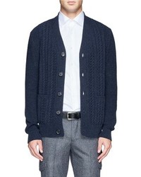 Nobrand Waffle And Cable Knit Cardigan