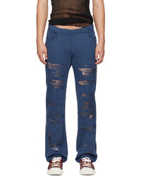 khanh brice nguyen Navy Ripped Trousers