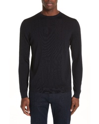 Emporio Armani Ribbed Wool Blend Crewneck Sweater