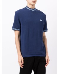 Fred Perry Embroidered Logo Ribbed T Shirt