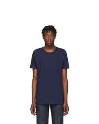 Naked and Famous Denim Navy Circular Knit T Shirt