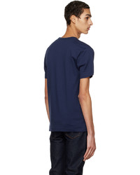 Comme Des Garcons Play Navy Heart T Shirt