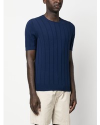Lardini Ribbed Knit Cotton T Shirt
