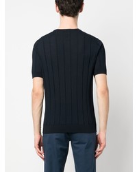 Lardini Ribbed Knit Cotton T Shirt