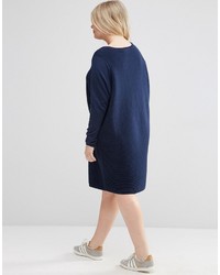 Asos Curve Curve Sweater Dress In Knit With Ripple Stitch