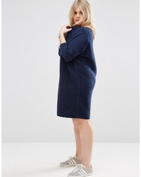 Asos Curve Curve Sweater Dress In Knit With Ripple Stitch