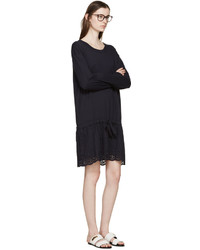 See by Chloe See By Chlo Navy Broderie Anglaise Knit Dress