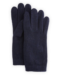 Navy Knit Gloves