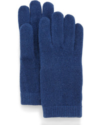 Portolano Cashmere Basic Knit Gloves Sugar Blue