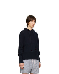 Thom Browne Navy Cashmere Over Washed Hoodie