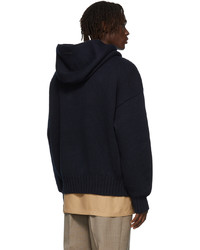 Fear Of God Navy Knit Hoodie