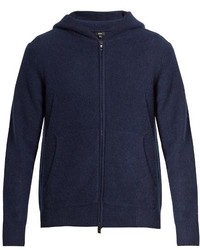 Vince Zip Through Hooded Cashmere Knit Sweater