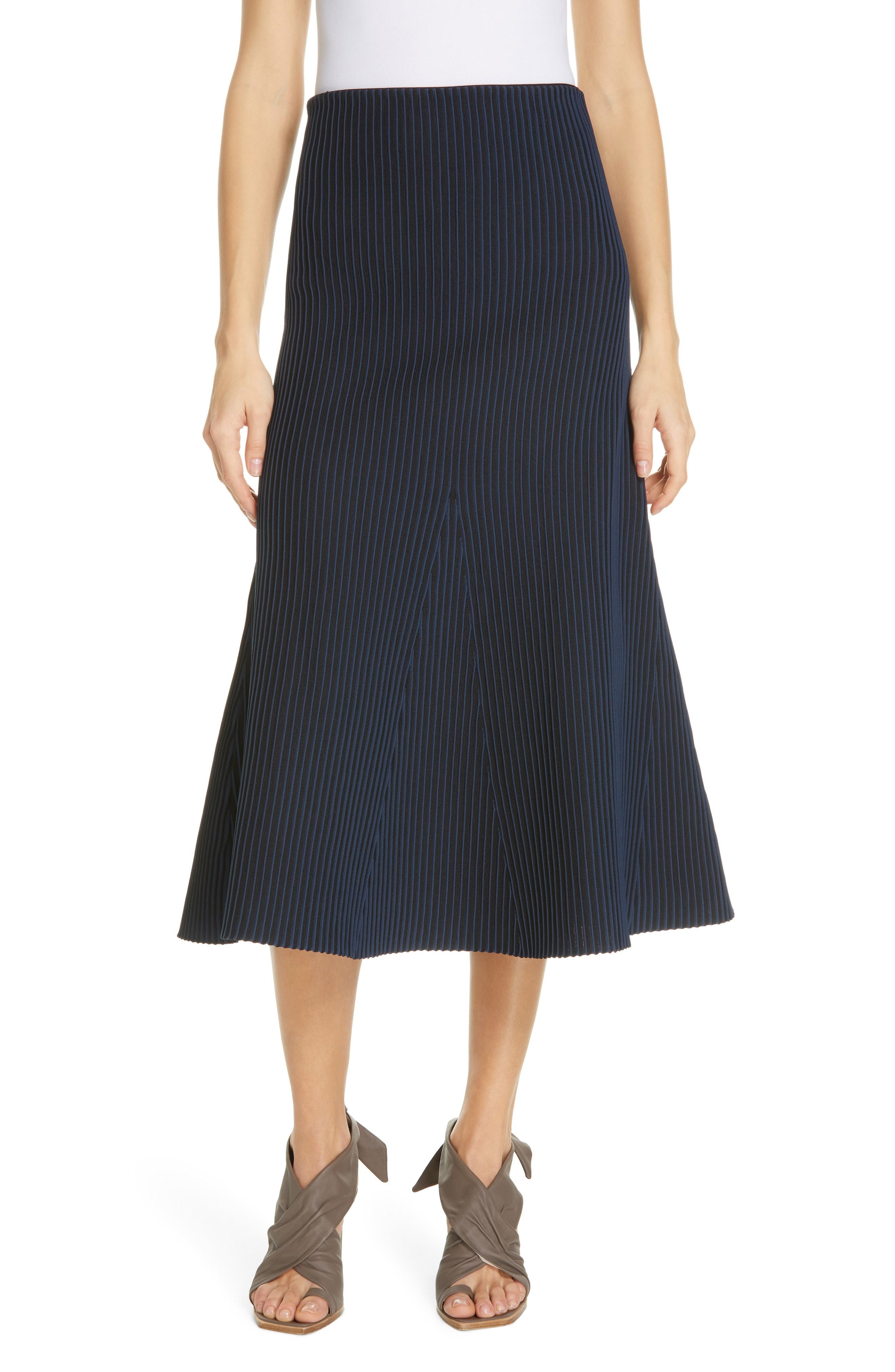 Tibi Tech Ribbed Midi Skirt, $595 | Nordstrom | Lookastic