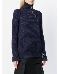 Karl Lagerfeld Lace Up Sparkle Sweater