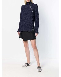 Karl Lagerfeld Lace Up Sparkle Sweater