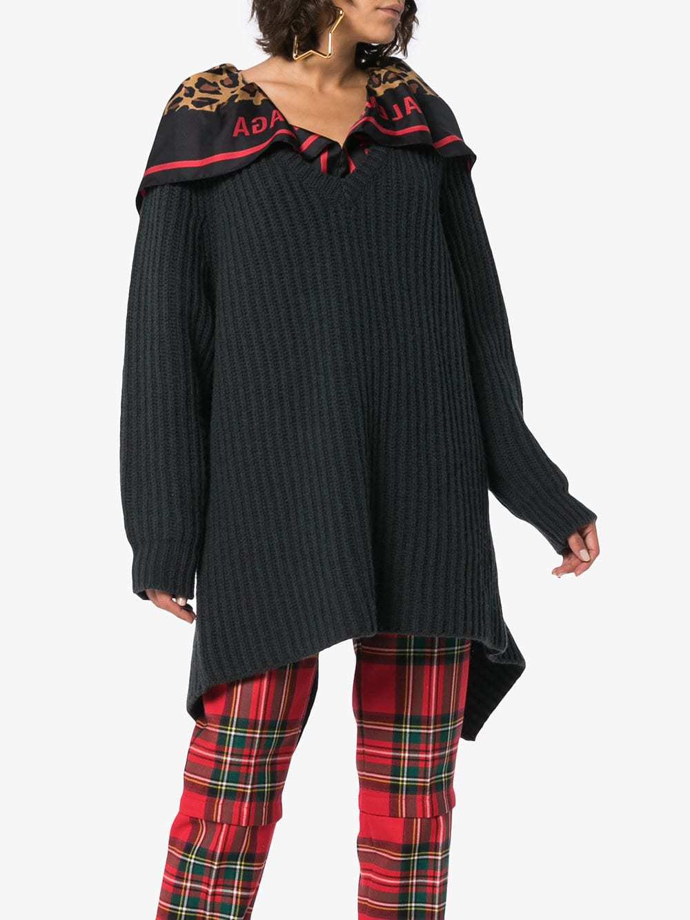 Balenciaga Scarf Detail Wool Jumper, $688 | farfetch.com | Lookastic