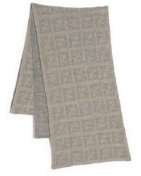 Fendi Logo Knit Wool Scarf