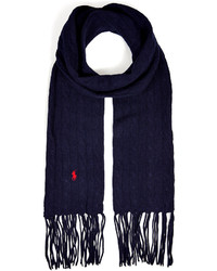 Polo Ralph Lauren Merino Wool Cashmere Cable Knit Scarf