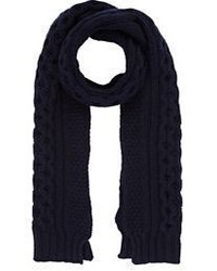 Moncler Mixed Stitch Scarf Blue