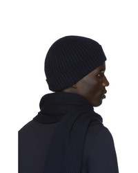 BOSS Navy Gianto Beanie And Scarf Set