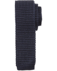 Lanvin Knit Silk Tie Navy