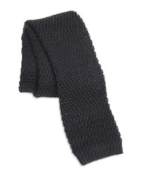 Ted Baker London Solid Knit Linen Silk Skinny Tie