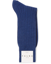 Falke No 2 Ribbed Knit Cashmere Blend Socks
