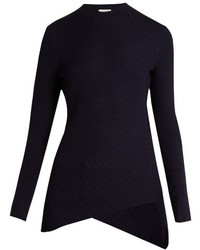 Balenciaga Diagonal Ribbed Knit Sweater