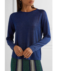 Missoni Metallic Knitted Sweater Royal Blue