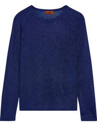 Missoni Metallic Knitted Sweater Royal Blue