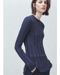 Mango Outlet Premium Ribbed Fine Knit Sweater