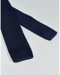 7x Knitted Tie In Navy