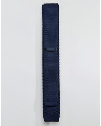 7x Knitted Tie In Navy