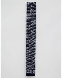 Asos Brand Wedding Knitted Tie In Navy