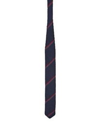 Barneys New York Diagonal Striped Knit Necktie Navy Size Na