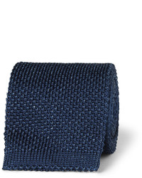 Isaia Knitted Silk And Linen Tie