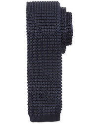 Lanvin Knit Silk Tie Navy