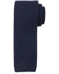 Neiman Marcus Solid Wool Tie Navy
