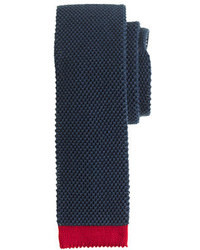 J.Crew Tipped Cotton Knit Tie In Estate Blue