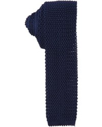 Canali Turquoise Silk Knit Skinny Tie