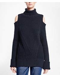 Brooks Brothers Cold Shoulder Turtleneck Sweater